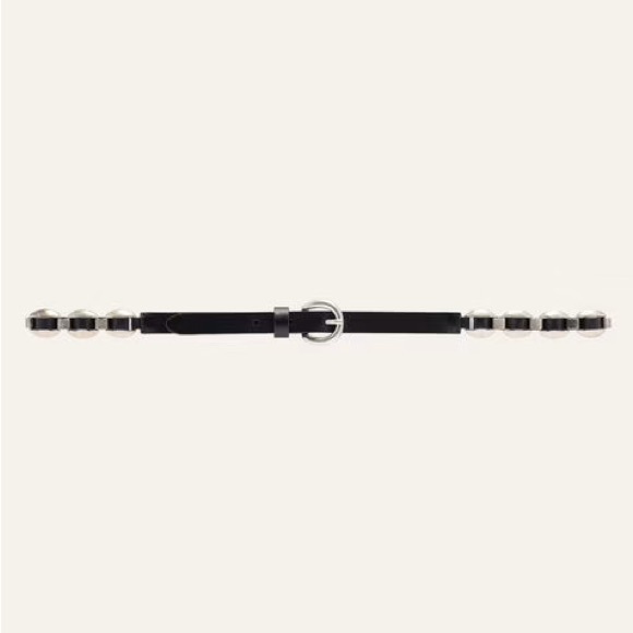 BA&SH  BRISKA
Thin adjustable belt In Black main image 6